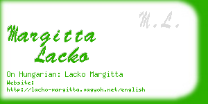margitta lacko business card